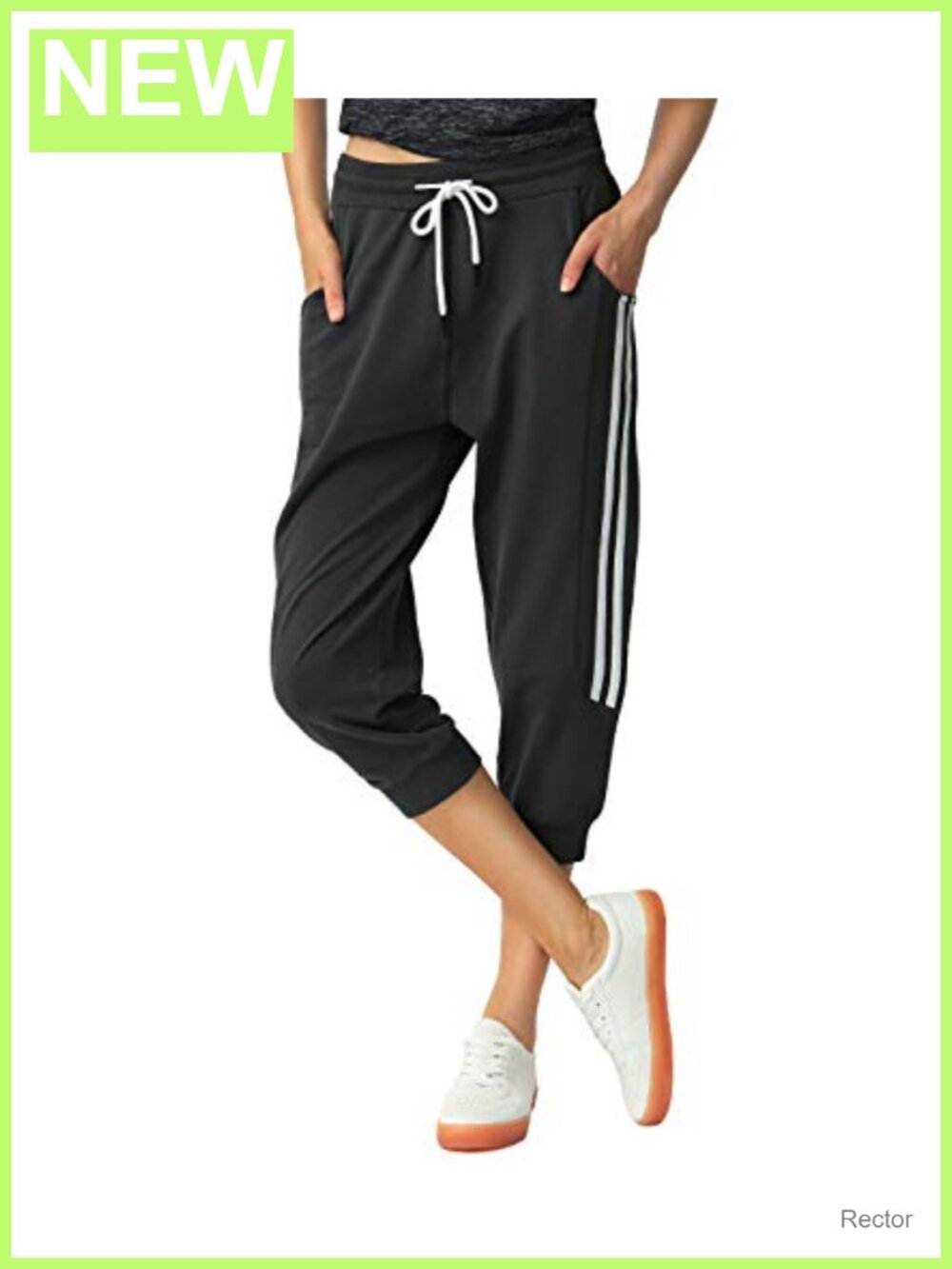 Women's Capri Sweatpants Cotton Slim Fit Cropped Joggers
